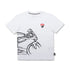 T-shirt bianca da bambino con logo sul petto e stampa sul lato Ducati Corse, Brand, SKU a762000085, Immagine 0